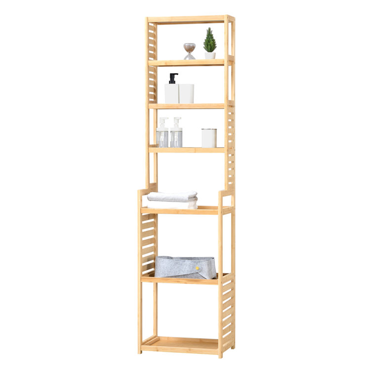 17 Stories Lamariah Solid Wood Freestanding Bathroom Shelves Wayfair